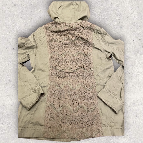 Altar’d State Lace Embellished Army Cargo Jacket, Medium - Picture 3 of 9